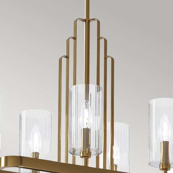 Quintiesse QN-KIMROSE10-BNB - Lampadario a stelo KIMROSE 10xE14/40W/230V oro