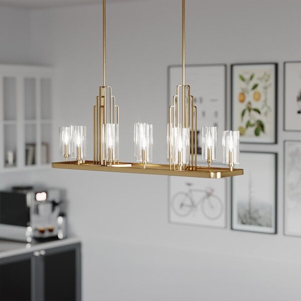 Quintiesse QN-KIMROSE10-BNB - Lampadario a stelo KIMROSE 10xE14/40W/230V oro
