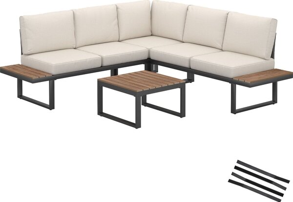 Set da giardino tectake® Eliar in alluminio con verniciatura a polvere, resistente alle intemperie
