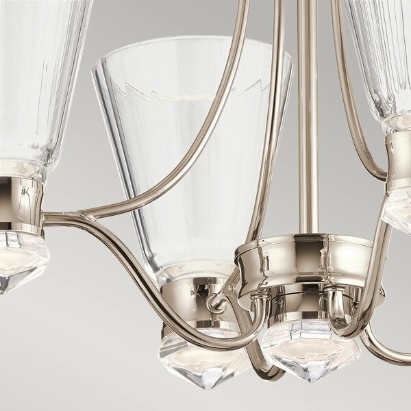 Quintiesse QN-KAYVA9-PN-LED - Lampadario su asta KAYVA, LED/24W/230V, IP44, cromo lucido