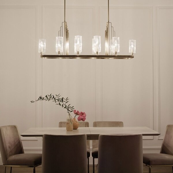 Quintiesse QN-KIMROSE10-BNB - Lampadario a stelo KIMROSE 10xE14/40W/230V oro