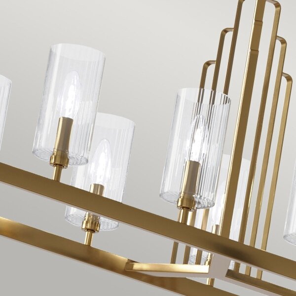 Quintiesse QN-KIMROSE10-BNB - Lampadario a stelo KIMROSE 10xE14/40W/230V oro