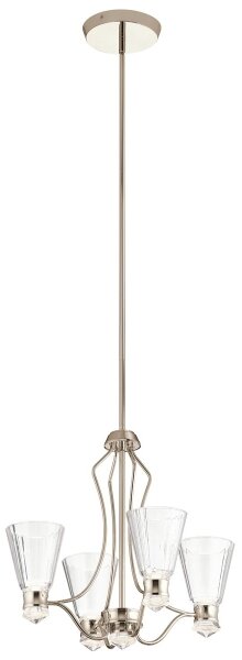 Quintiesse QN-KAYVA9-PN-LED - Lampadario su asta KAYVA, LED/24W/230V, IP44, cromo lucido