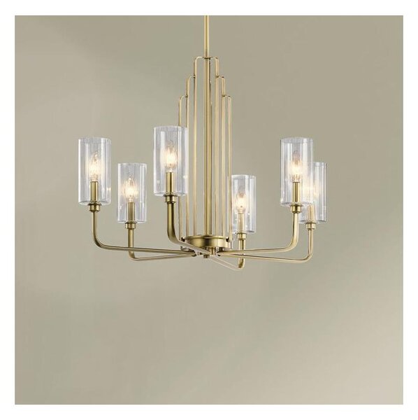 Quintiesse QN-KIMROSE6-BNB - Lampadario a stelo KIMROSE 6xE14/40W/230V oro