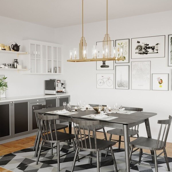 Quintiesse QN-KIMROSE10-BNB - Lampadario a stelo KIMROSE 10xE14/40W/230V oro