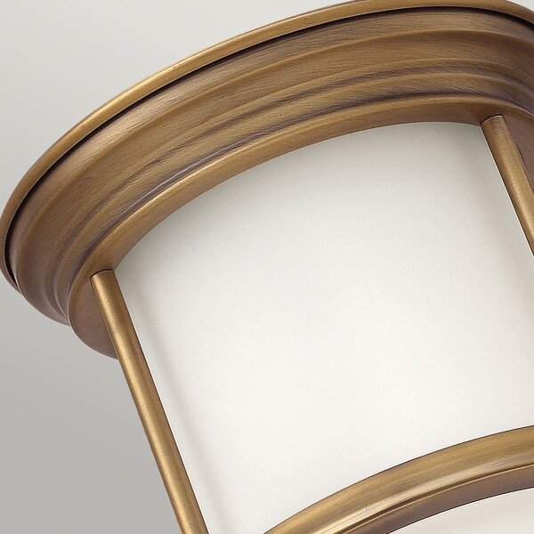 Quintiesse QN-HADRIAN-MINI-F-BR-OPAL - Plafoniera da esterno HADRIAN 1xE27/60W/230V IP44