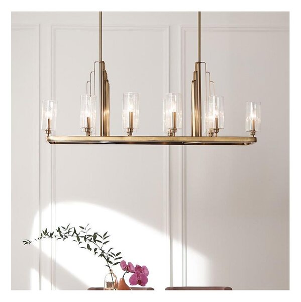 Quintiesse QN-KIMROSE10-BNB - Lampadario a stelo KIMROSE 10xE14/40W/230V oro
