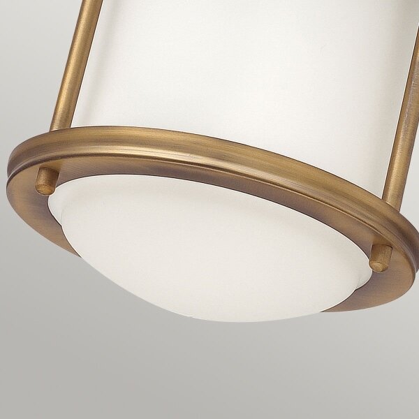 Quintiesse QN-HADRIAN-MINI-F-BR-OPAL - Plafoniera da esterno HADRIAN 1xE27/60W/230V IP44