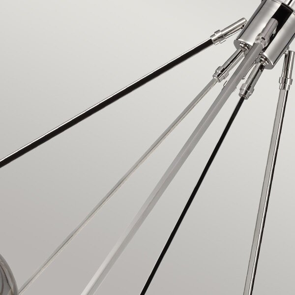 Quintiesse QN-HARPER7 - Lampadario a stelo HARPER 7xE14/60W/230V cromo lucido/fumé