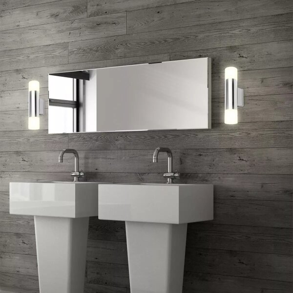 Briloner - Applique da parete LED per bagno 2xGU10/4,8W/230V IP44 3000K cromo