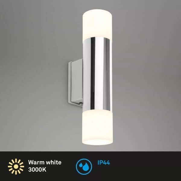 Briloner - Applique da parete LED per bagno 2xGU10/4,8W/230V IP44 3000K cromo