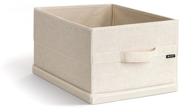 Scatola con coperchio beige in tessuto 31x41x22 cm Soft Storage Medium – Bigso