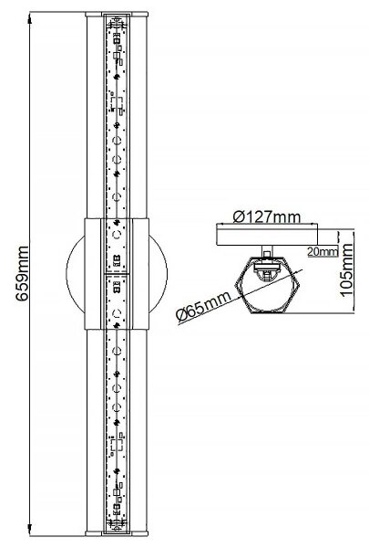 Quintiesse QN-FACET-LED2-HB-BATH-LED Lampada da bagno FACET 2xLED/12W/230V IP44 dorata
