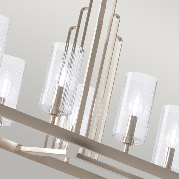 Quintiesse QN-KIMROSE10-PN - Lampadario a stelo KIMROSE 10xE14/40W/230V cromo lucido