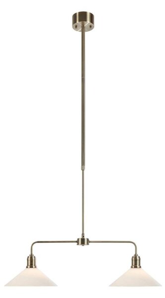 Markslöjd 109160 - Lampadario con asta VELA 2xE27/60W/230V bianco/ottone