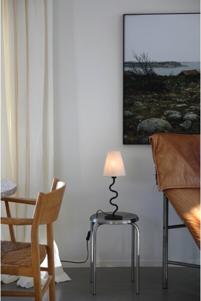 Markslöjd 109171 - Lampada da tavolo VEYA 1xE14/40W/230V lino/nero
