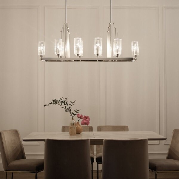 Quintiesse QN-KIMROSE10-PN - Lampadario a stelo KIMROSE 10xE14/40W/230V cromo lucido