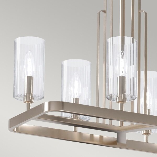 Quintiesse QN-KIMROSE10-PN - Lampadario a stelo KIMROSE 10xE14/40W/230V cromo lucido