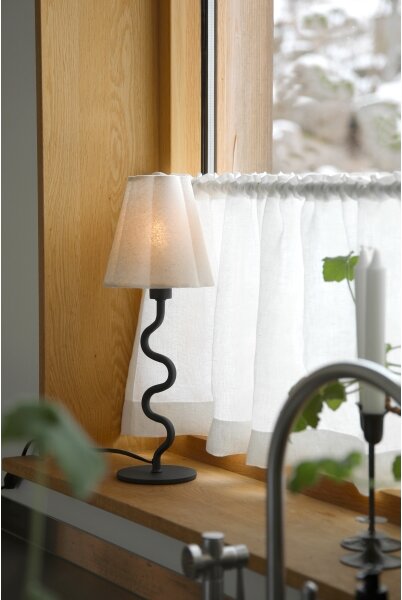 Markslöjd 109171 - Lampada da tavolo VEYA 1xE14/40W/230V lino/nero