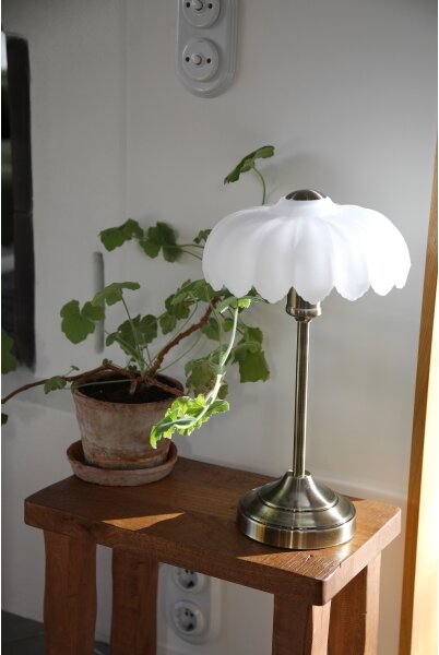 Markslöjd 109179 - Lampada da tavolo KURAGE 1xE27/60W/230V ottone/bianco