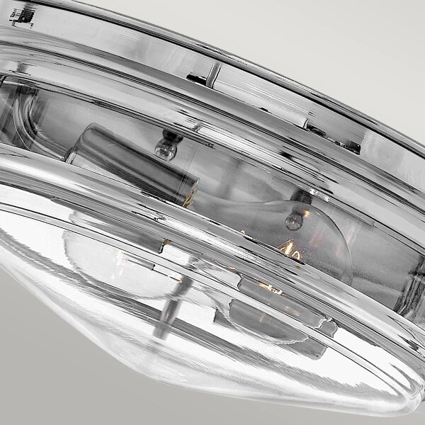 Quintiesse QN-HADRIAN-FS-CM-CLEAR plafoniera da esterno HADRIAN 2xE27/40W/230V IP44 cromo