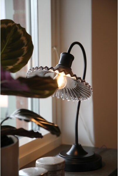 Markslöjd 109151 - Lampada da tavolo NOVIA 1xE27/60W/230V nero/grigio fumé