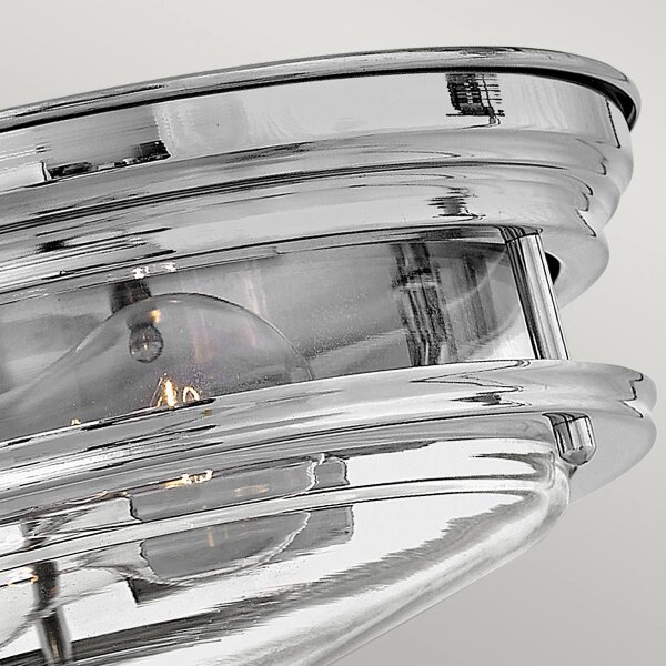 Quintiesse QN-HADRIAN-FS-CM-CLEAR plafoniera da esterno HADRIAN 2xE27/40W/230V IP44 cromo