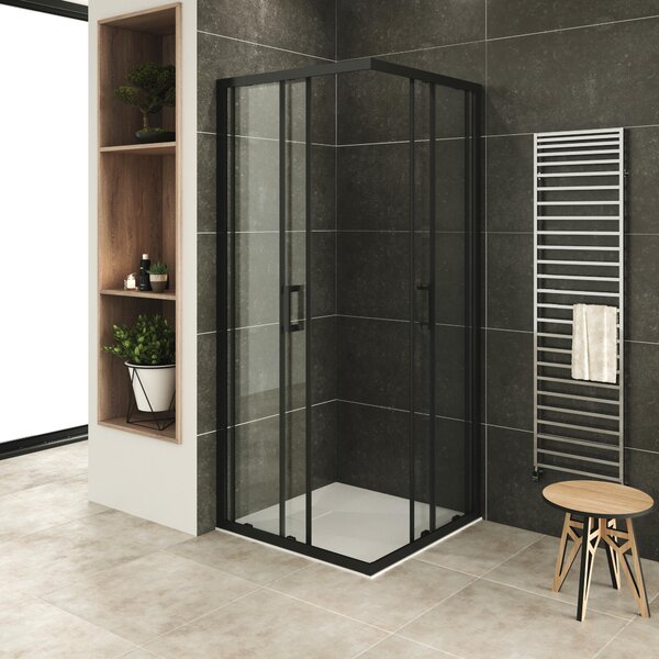 Cabina doccia i-flair ad ante scorrevoli 90x95x185 cm in vetro di sicurezza trasparente da 6 mm - DK79