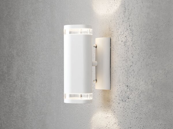 Applique da esterno a LED Up Down per l'illuminazione di facciate, luce da esterno 24cm, bianco