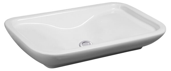 Lavabo NEG Uno31A design piatto, extra large in Vetroceramica 695x415x120mm