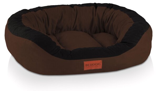 Cuccia per cani BedDog PRINS PREMIUM in resistente tessuto Alicante, MOCCA (nero/marrone), L