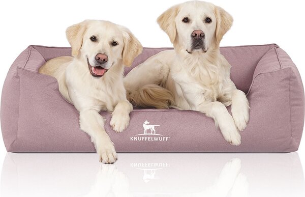 Letto ortopedico per cani Leon in velluto XL rosa