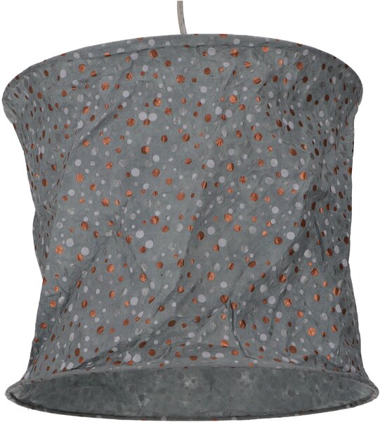 Lampada a sospensione rotonda in carta, paralume in carta Lokta Annapurna, Carta fatta a mano - Modello 14, Blu, carta Lokta, 25*28*28 cm, Paralumi asiatici in carta e tessuto