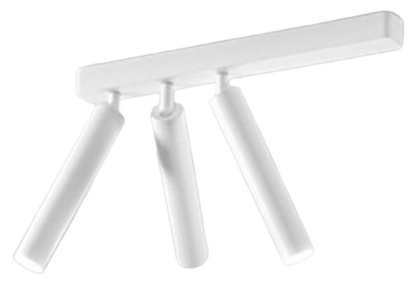 Plafoniera perenz bambu' 8244 b lc led 3185lm metallo bianco opaco orientabile - Perenz