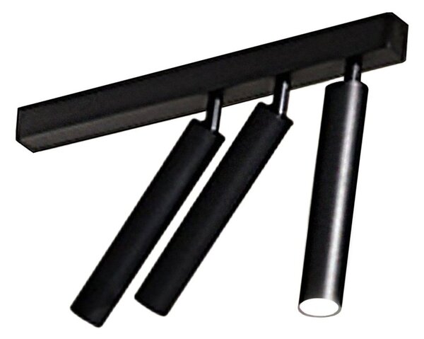 Plafoniera perenz bambu' 8244 n lc led 3185lm metallo nero opaco orientabile - Perenz