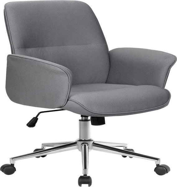 Sedia da ufficio girevole in tessuto grigio 0704M/8062