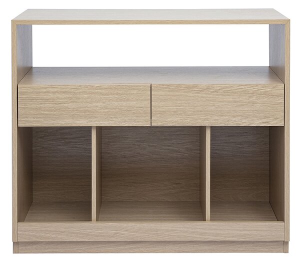 Console con cassetti finitura legno chiaro rovere L100 cm RUBINA
