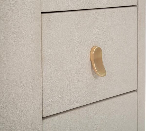 Toeletta da camera in tessuto bianco piano in simil marmo 6 cassetti - Arrediorg