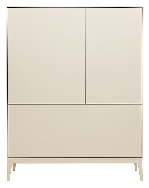 Buffet alto beige 2 porte 1 cassetto L90 cm GRAY