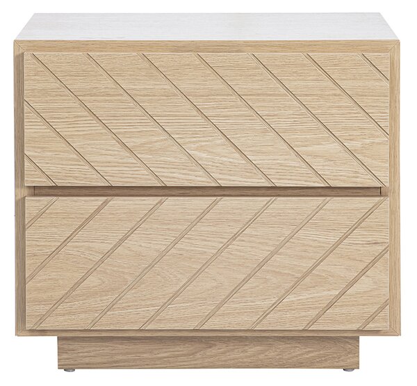 Comodino con cassetti finitura legno quercia chiaro MATALA