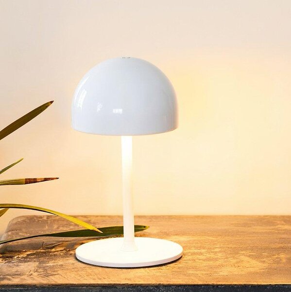 Lampada da tavolo a LED ricaricabile Sirius Tim esterno 22 cm bianco
