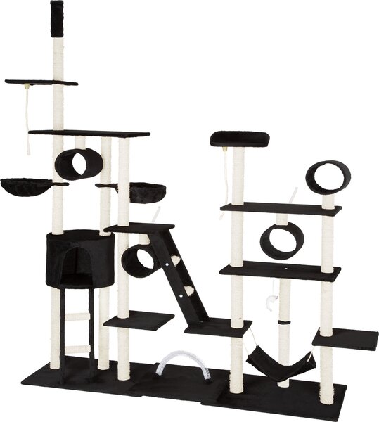 Il tiragraffi tectake® Snooky da 234 a 261 cm include 2 scale, 2 corde di gioco, arco tiragraffi, tenditore da soffitto e antiribaltamento