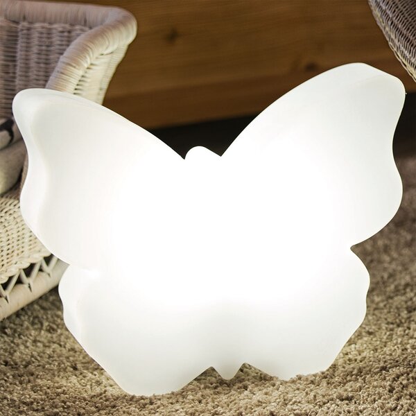 Farfalla decorativa OUTSIDE Ø400mm | Moderna | Bianca | Plastica | Lampada Lampada da esterno Luce da giardino Lampada da giardino Luce da giardino