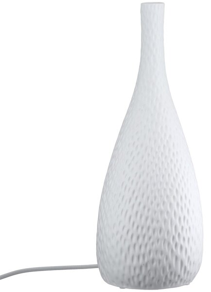Lampada da tavolo ZAPPO - bianca - porcellana - altezza 32 cm x Ø 13 cm - lampada decorativa