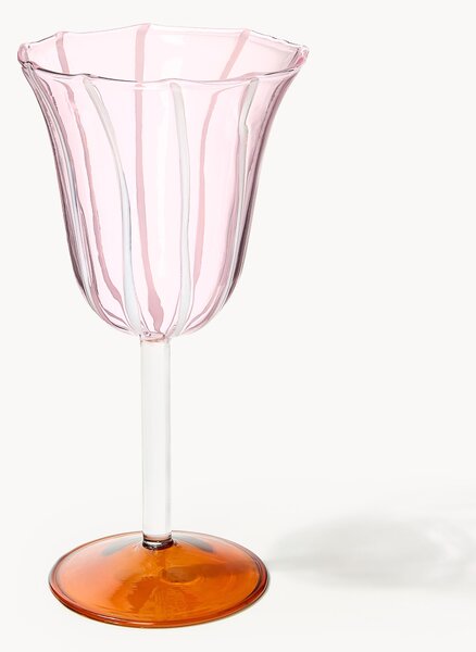 Set di 2 bicchieri da vino fatti a mano in vetro borosilicato Eve