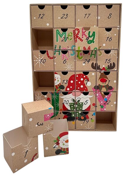 Bambelaa! Calendario dell'Avvento da riempire con "Buon Natale" (circa 38,5 x 26 x 6,5 cm)