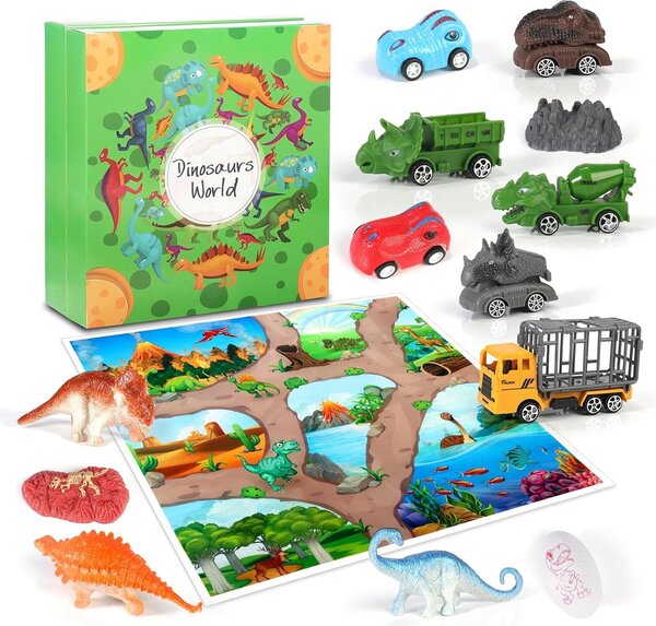 Calendario dell'Avvento 2025 Natale Dino Christmas Dinosauri Auto dai 4 anni in su