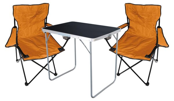 Set da campeggio 3 pezzi mobili da giardino tavolo da campeggio + 2 sedie da campeggio sedia pieghevole