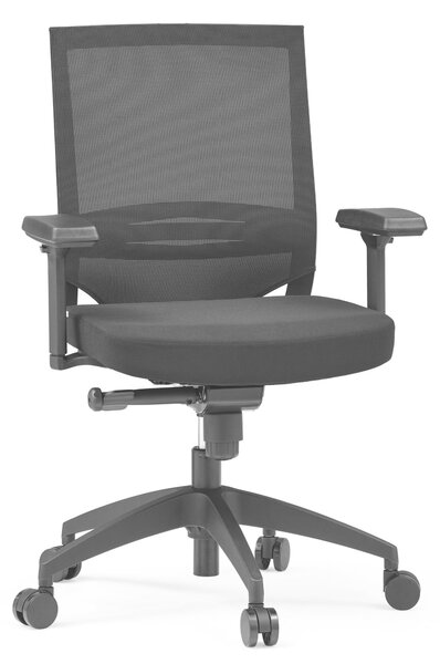 Sedia da ufficio / poltrona direzionale Porto Base Sedile in tessuto / schienale in rete nero