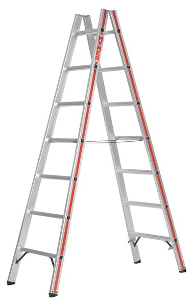Scala a pioli Hymer, accessibile da entrambi i lati, 2x8 pioli, altezza verticale 2,30 m, altezza massima 3,63 m, peso 9,2 kg